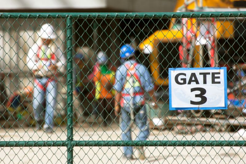 Cemetery Fence Installation detail