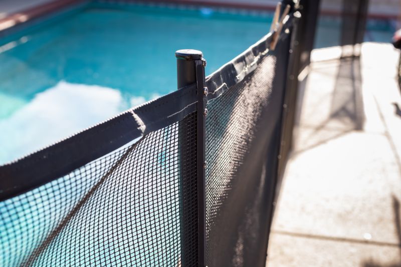Removable Mesh Fence in Use
